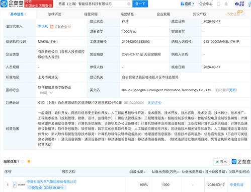 中曼石油跨界布局AI 成立智能信息科技公司，聚焦上海信息安全軟件開發
